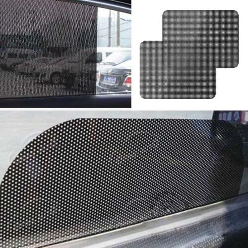 2pcs Sun Block Film Anti-UV Car Sunshade Stickers Window Glass Sunscreen Curtain Insulation Car Side Window Sunroof Film Shade