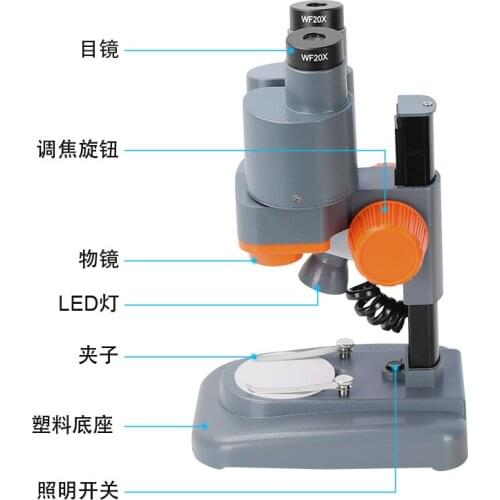 20 to 40 times double binocular stereoscopic microscopes for maintenance detection and welding of high definition students' PCB