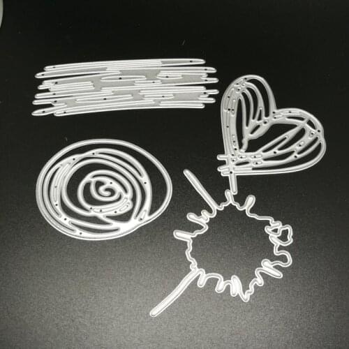 4pcs love round tree Metal Cutting Dies Stencils for DIY Scrapbooking photo album Decorative Embossing DIY Paper Cards