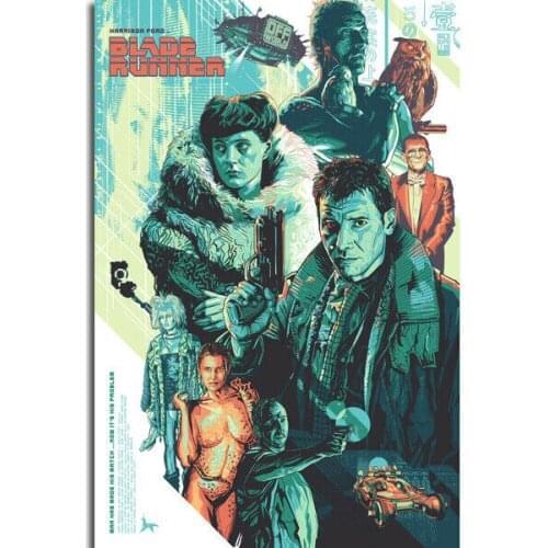 Blade Runner Harrison Ford Movie Classic Silk Cloth Poster Art Bedroom Decoration