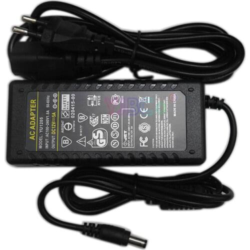 DC12V 5A 60W LED Power Adapter AC 100-240V to DC 12V Strip Lighting Transformer lamp tape Converter with plug