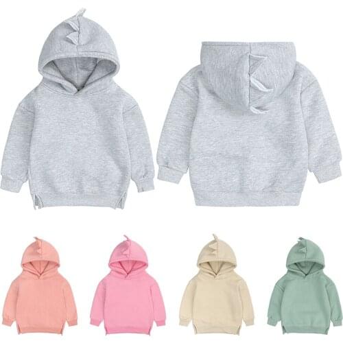 Kids Baby Girl Clothes for Teens Sweatshirt Dinosaur Hooded Shirt Cute Cotton Coat Warm Long Sleeve Jacket for Boy Hoodies