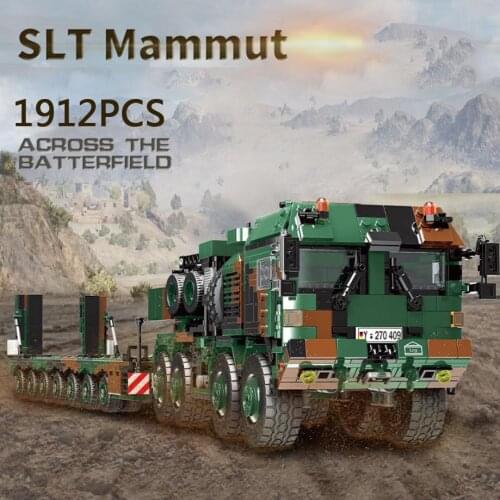 Germany modern military MAN Hx-81 tank transporter truck batisbricks building block slt manmut ww2 vehicle brick toys for gifts