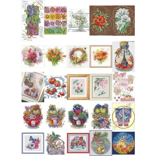 Top selling 8.99sd 5 Counted Cross Stitch 11CT 14CT 18CT DIY Chinese Cross Stitch Kits Embroidery Needlework Sets