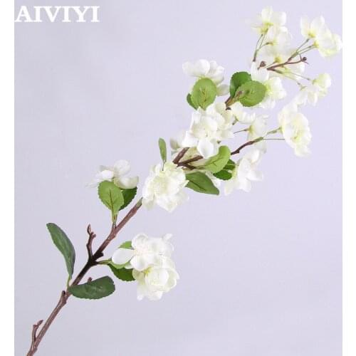 Simulation Pear flower cherry blossom floor bouquet home decoration fake flower DIY wedding decoration living room decoration