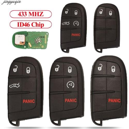 Jingyuqin Remote Control Car Key 433Mhz ID46 PCF7953 For Dodge Journey 2/3/4/5 Buttons Smart Fob
