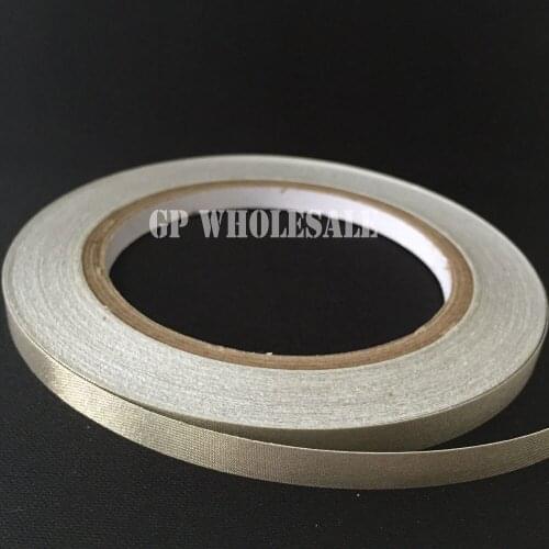 5mm/10mm/20mm/100mm/200mm Silver Fabric Conductive Cloth Adhesive Tape for PC Mobilephone Remoter Cable Wraping EMI Shielding