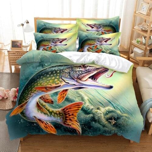 Bedding set duvet cover set 3d bedding digital printing bed linen queen size animal ocean design