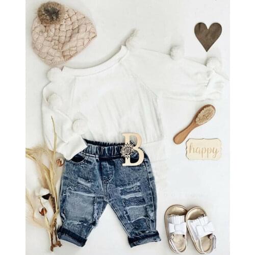 2PCS Focusnorm Kids Baby Girl Winter Clothes Set Solid Knitted Sweater Tops+Pants Toddler Girl Fashion Outfit