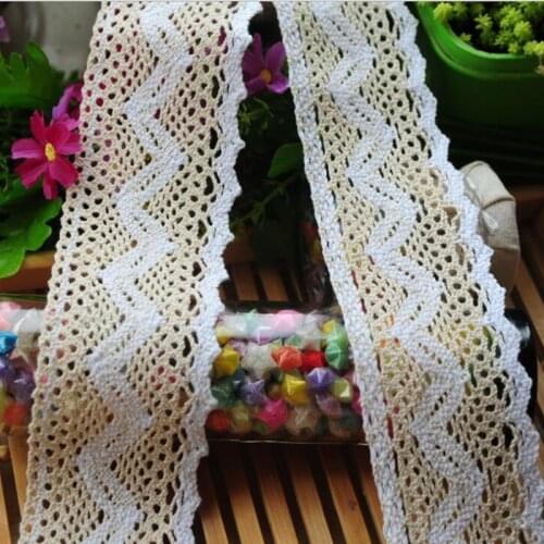 2 meters Sew Lace Ribbon Trim Guipure 60mm width Craft Decoration Scrapbooking Embroidery Gift Packing 7LS61-4