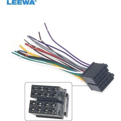 LEEWA 16pin For Volkswagen/Audi/Mercedes/For Audio Plug Into OEM Car 2in1 Radio Wiring Harness Adapter CD Wire #CA6710