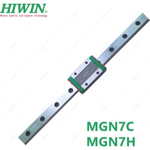 Free Shipping Alloy Steel HIWIN MGN7C MGN7H slide block with 7mm MGN7 linear guide rail From 100 to 500mm for 3d printer CNC