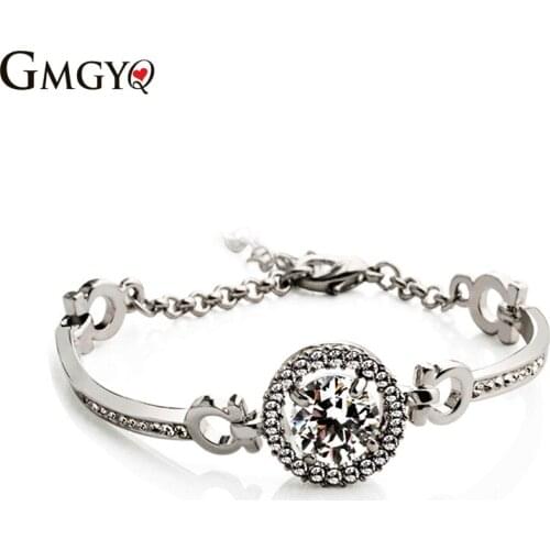 GMGYQ Korean Version Of Fashionable Zircon Multicolored Bracelet FemaleFashion Jewelry Accessories For Womens Wedding Anniver