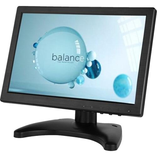 10.1 Inch HD 1920x1200 Portable Monitor with VGA HDMI BNC USB Input for PS3/PS4 XBOX360 Raspberry Pi Windows 7 8 10 System CCTV