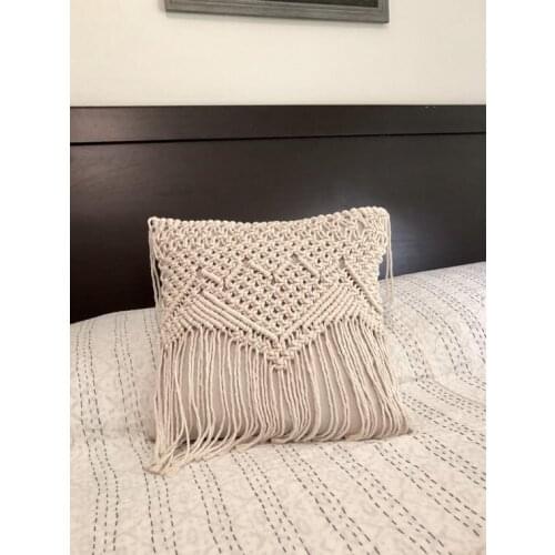 Macrame cushion cover Bohemian throw pillow cover / wedding decorative cushion sham custom size and color