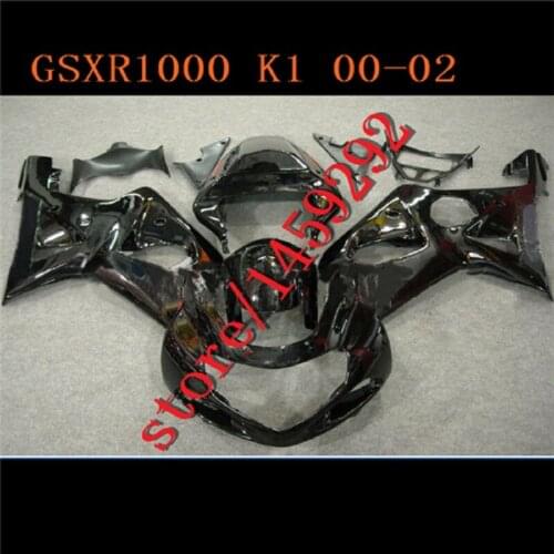 100% Fit Fairing Kit For A GSX-R1000 GSXR1000 GSX R1000 GSXR 1000 K2 K1 00 01 02 2000 2001 2002 black Fairing Ning