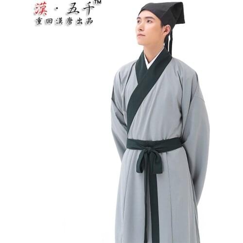Ancient scholars clothing mens wear clothing Chinese clothing Chinese traditional costume movie stage performance clothing