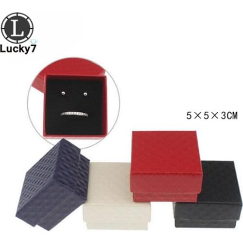 Wholesale 24pcs/lot Diamond Textured Ring Stud Earrings Jewelry Box Ring Box Earring Display Storage Organizer Box Case Gift Box
