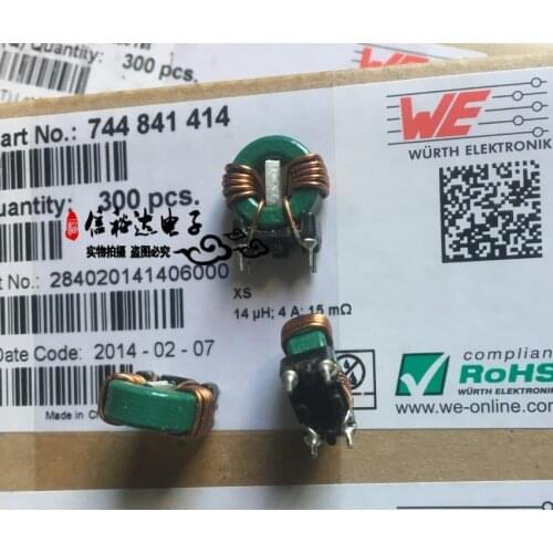 Original new 100% 744841414 ni-zn ring 4A common mode filter choke 2-winding inductor 14UH