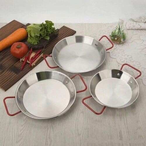 Stainless steel thickened seafood pan non-magnetic binaural pan frying pan fried chicken pan