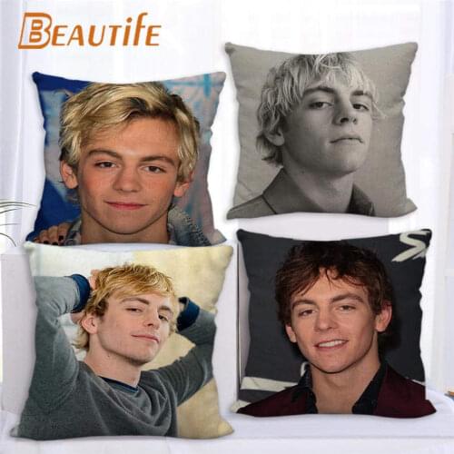 Custom Ross Lynch Pillowcase Wedding Decorative Cotton Linen Pillow Case For Home Pillow Cover 45X45cm One Side