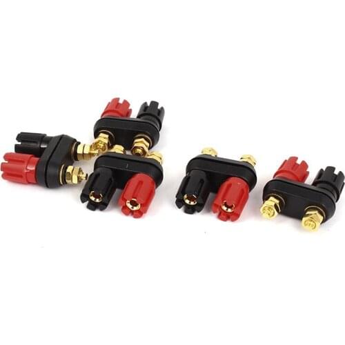 Promotion! Speaker Amplifier Dual Binding Post Banana Plug Socket Connectors 5pcs