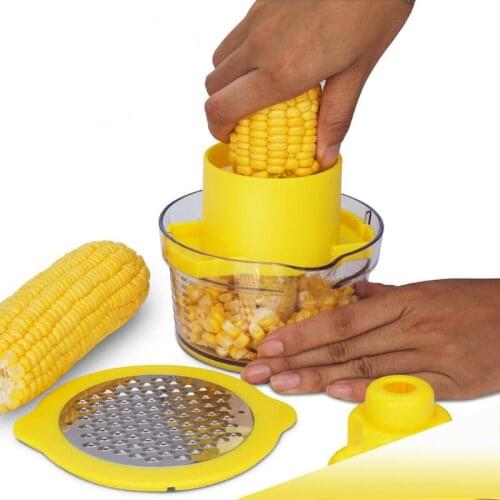 Stainless Steel Peeling Corn Machine Household Corn Thresher Multifunctional Corn Planing Kitchen Gadget