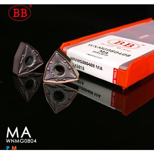 BB WNMG Carbide Insert WNMG080408 EF NM3 MS CNC Lathe External Turning Tool MA MS for Stainless Steel BIM2015