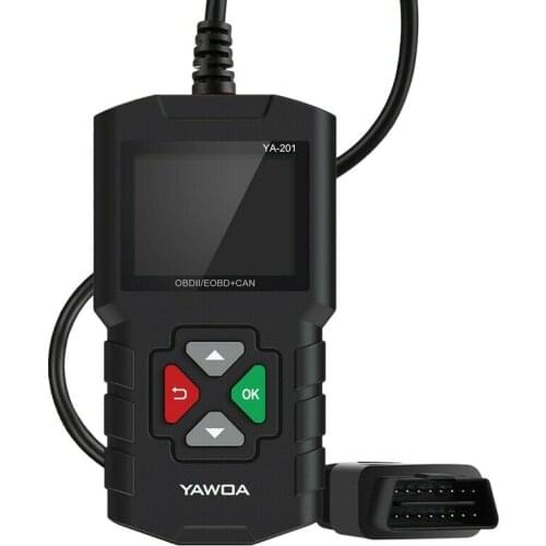 YA-201 Automotive OBD2 Scanner Code Reader Car Fault Detector Battery Test Check Engine Diagnostic Tool Multiple Languages