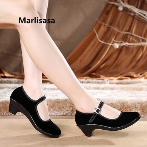 Marlisasa Women Classic Buckle Strap Shoes Ladies Casual Sweet Ballet Shoes Retro Traditional Dance Shoes Zapatos De Mujer H568