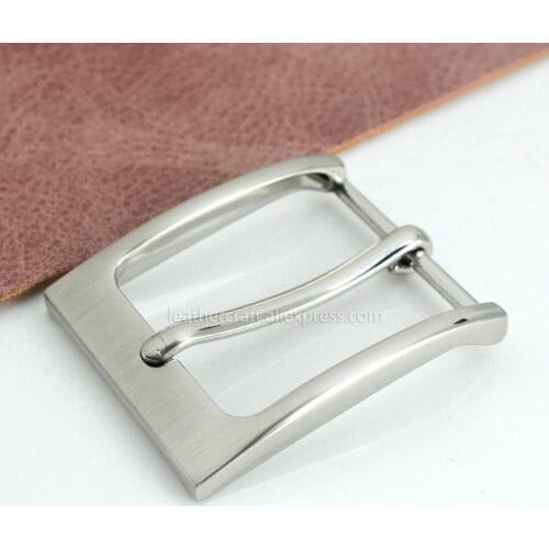 1pcs Metal Brushed 3.5cm Belt Buckle Casual Silver End Bar Single Pin Belt Buckle Leather Craft Webbing fit for 32-33mm belt