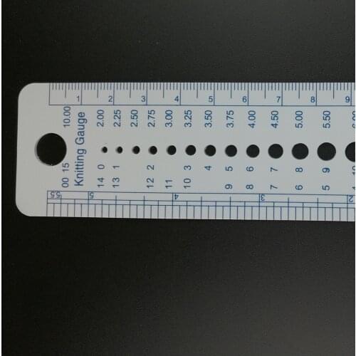 1pcs Plastic Sewing Knitting Needle Gauge Inch cm Ruler Tool (US UK Canada Sizes) 2-10mm Costura Sewing Accessories Tools