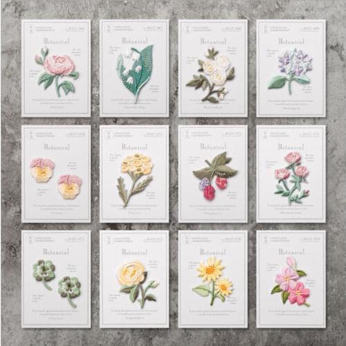 1 Pcs Top Patches Iron-on Sew-on Red Rose Flower Embroidery Patch Motif Applique Children Women DIY Clothes Sticker Wedding