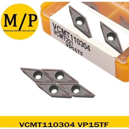 100% Original VCMT110304 VP15TF Carbide Insert Internal Turning Tool High Quality Metal Lathe Tool CNC Turning Inserts VCMT