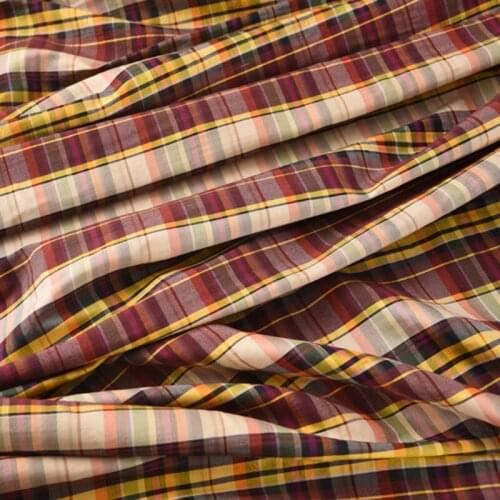 114CM Wide Stripe Print Stiff Silk Doupion Fabric for Summer Dress Shirt Jacket H625