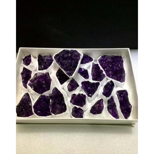 16pcs/box AAA Uruguay natural amethyst cluster quartz crystal original