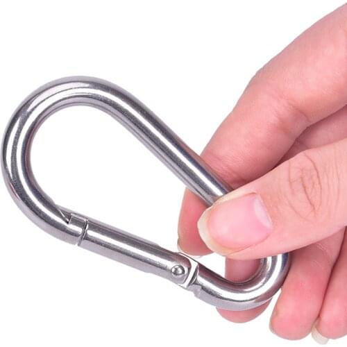 304 Stainless Steel M4 M5 M6 M7 M8 Multifunctional Spring Snap Carabiner Quick Link Lock Ring Hook