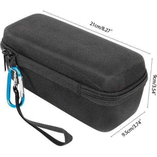 448F Black Protective Case for Flip 5 Speaker, Secure and Easy Pulling Out Strap Design, Mesh Pocket for Cable Accessories