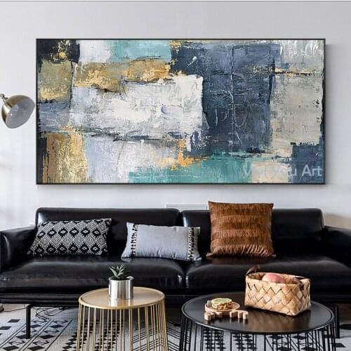 Abstract Handpaint Oil Painting on The Canvas Posters and Modern Wall Art Picture for Living Room Decor