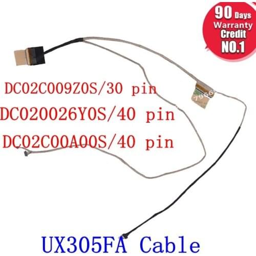Akemy New Laptop Cable LCD LVDS CABLE for ASUS UX305FA UX305F UX305 U305L U305F BK5 40pin 30 PIN PN: DC02C00A00S DC020026Y0S