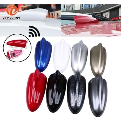 POSSBAY Car Shark Fin Antennas Auto Radio Antenna Aerials Roof Decoration for BMW Audi VW Polo Ford Nissan FM Signal Amplifier