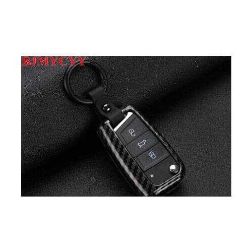 BJMYCYY Car keys decorative key bag For Volkswagen T-ROC 2018 Accessories
