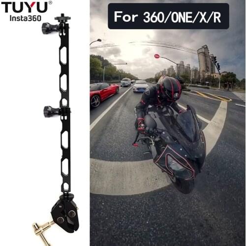 Motorcycle Bike Camera Holder Handlebar Mirror Mount Bracket1/4 Metal Stand For GoPro Insta 360 ONE X R Action Cameras Accessory