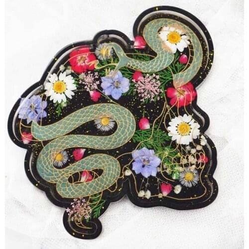 Snake Skull Head Plate Home Decoration mold Plate Epoxy Resin Molds Silicone Molds for Resin Art Supplies