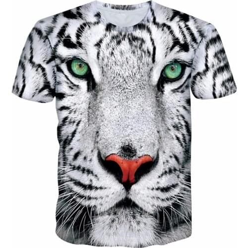 3D printed Animal tiger Lion face mens T-shirts New loose casual breathable summer Unisex camisetas Harajuku oversized t shirt