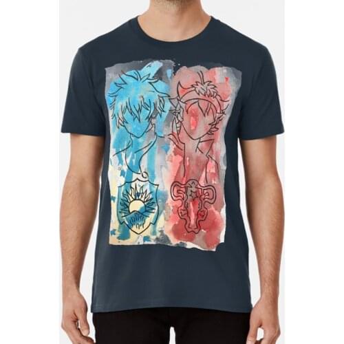 Grimoire Squad T Shirt Aska Yuno Black Clover Black Bulls Golden Dawn Abstract
