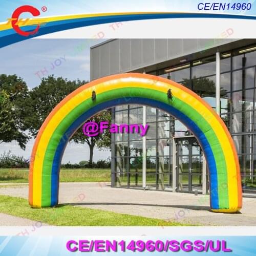6x4m or 8x5m or 10x6m giant outdoor rainbow door gate inflatable Rainbow arch for Advertisement with free air Blower