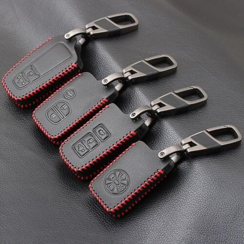 Remote Leather Car Key Case Cover For Toyota Chr C-hr Land Cruiser 200 Avensis Auris Corolla RAV4 Prius Prado Camry Crown Yaris