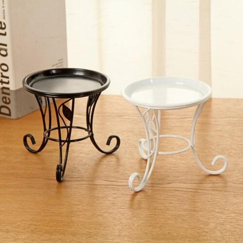 Metal Plant Stands Indoor, 13.5cm Tall, Vintage Corner Plant Stand Holder & Plant Display Rack for Outdoor Garden, Black