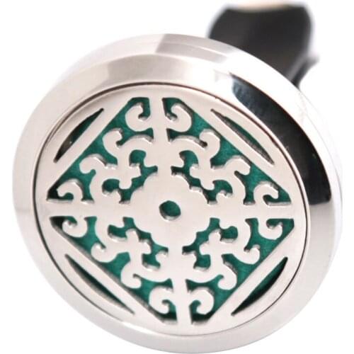 New Design Flower 30mm Diffuser 316 Stainless Steel Car Aroma Locket Essential Oil Car Diffuser Locket Free 50Pcs Felt Pads